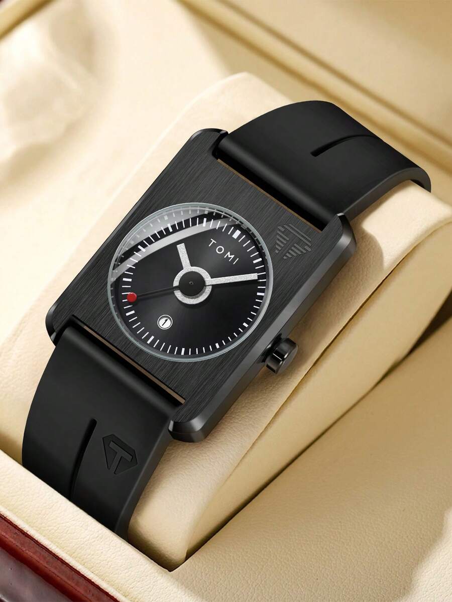 Luxury Lifestyle Dress - 1 stuk TOMI herenhorloge met vierkante
