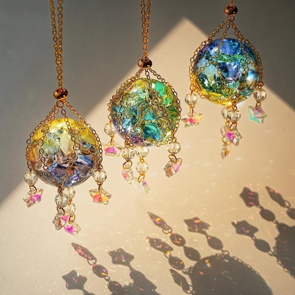 Crystal Ball Decor - Transparante kristallen glazen zonenvanger, afneembare bolvormige