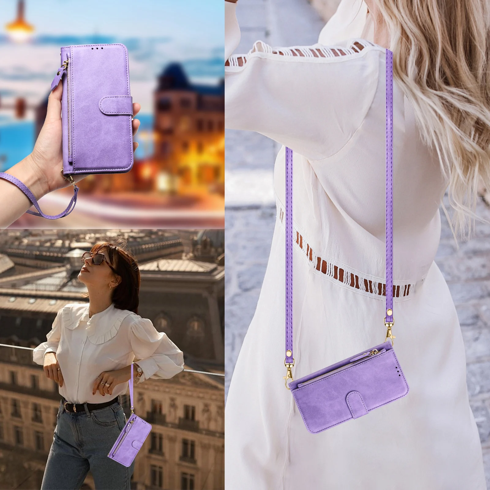 Leather Card Wallet - Leren portemonnee hoesje voor POCO X7