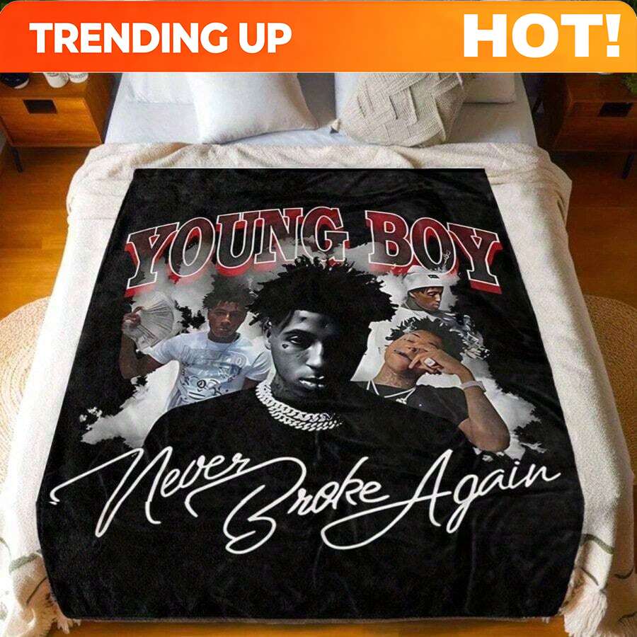 Cashmere Throw Blanket - Aangepaste Young Boy Never Broke Again
