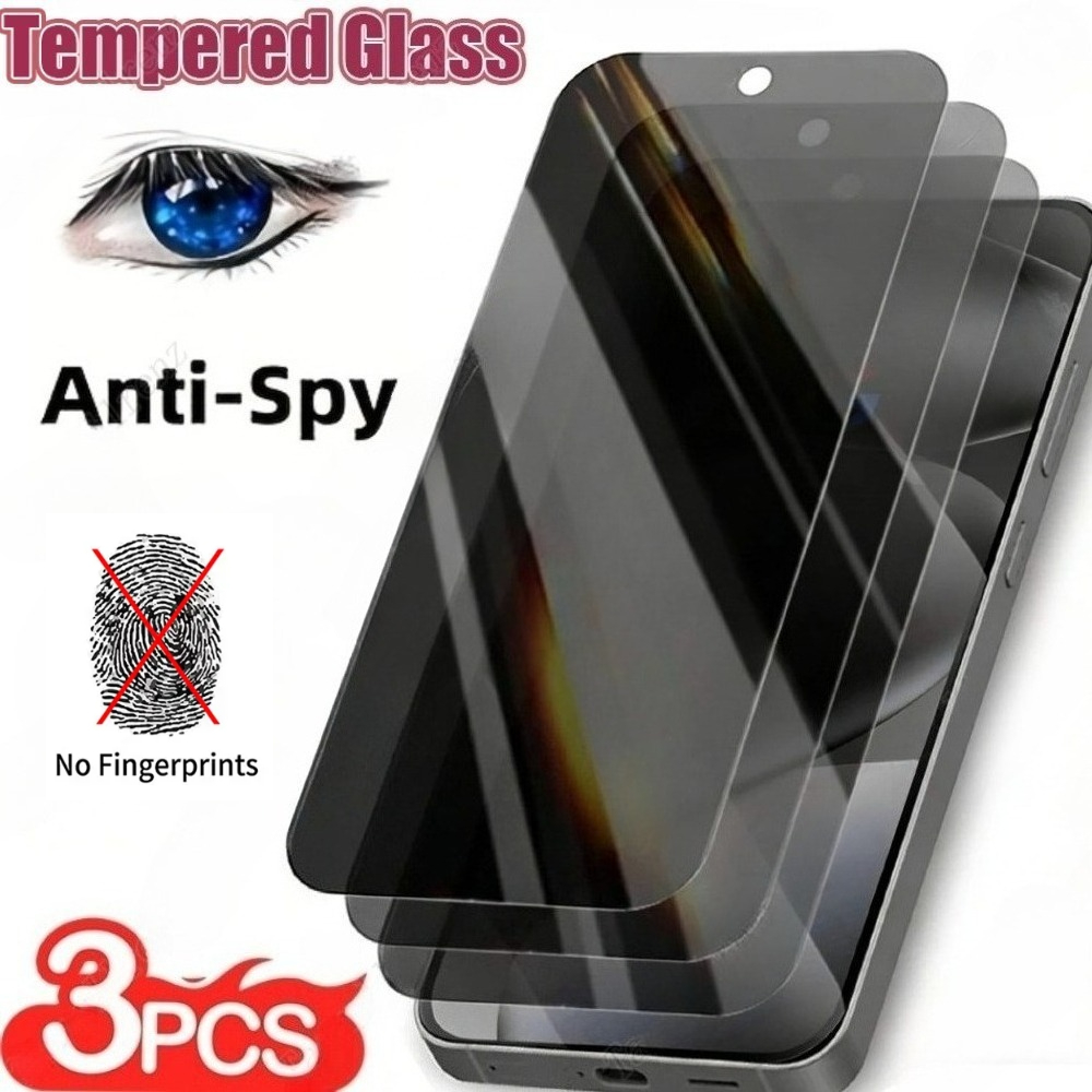 Google Pixel 8A - 3 stuks Privacy Volledig Scherm Beschermer