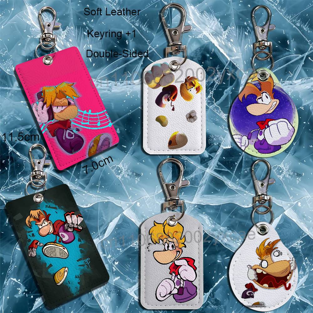 Leather Card Wallet - Flying Fist Attack Rayman-kaarthouder met sleutelhanger