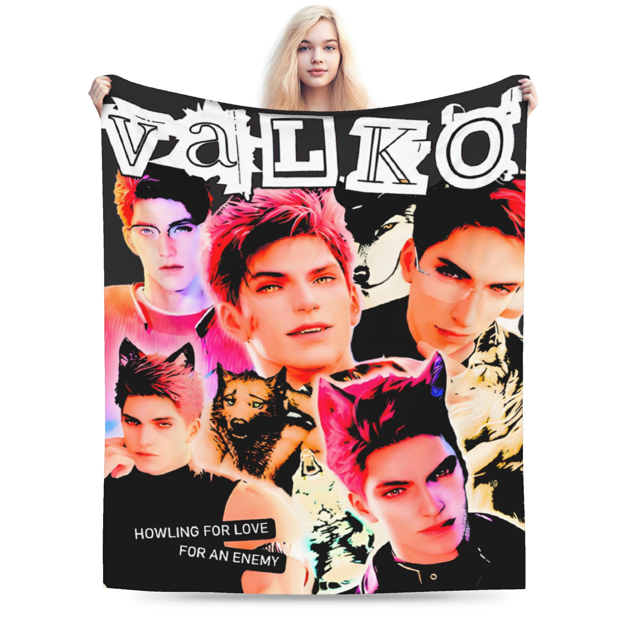 Cashmere Throw Blanket - Game V-Valko L-Love en Deepspace Dekens
