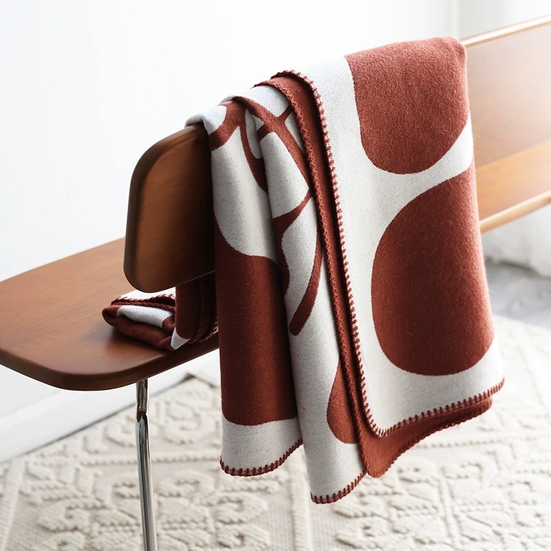 Cashmere Throw Blanket - Jacquard Faux Kasjmier Deken Casual Sofa