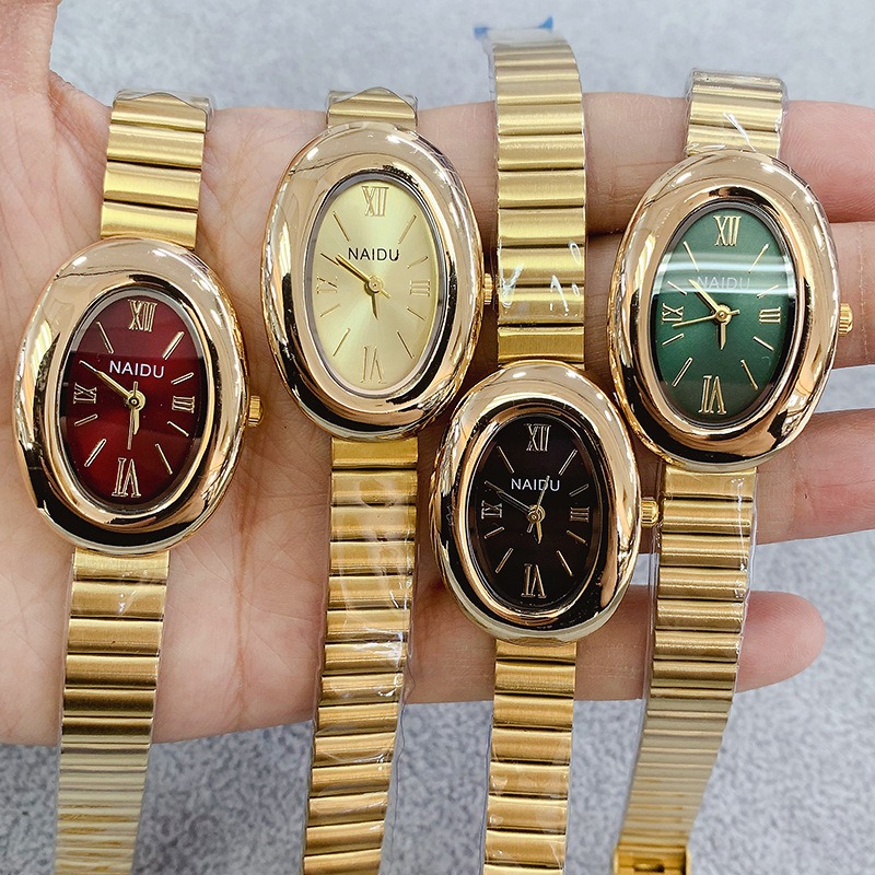 Luxury Zone - Luxe Merk Goud Ovale Vrouwen Quartz
