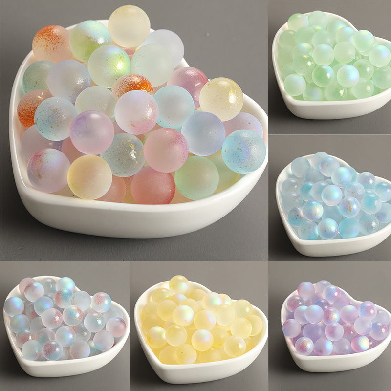 Crystal Ball Decor - 5-100 Stuks 12mm Gatvrije Iridescent Gouden
