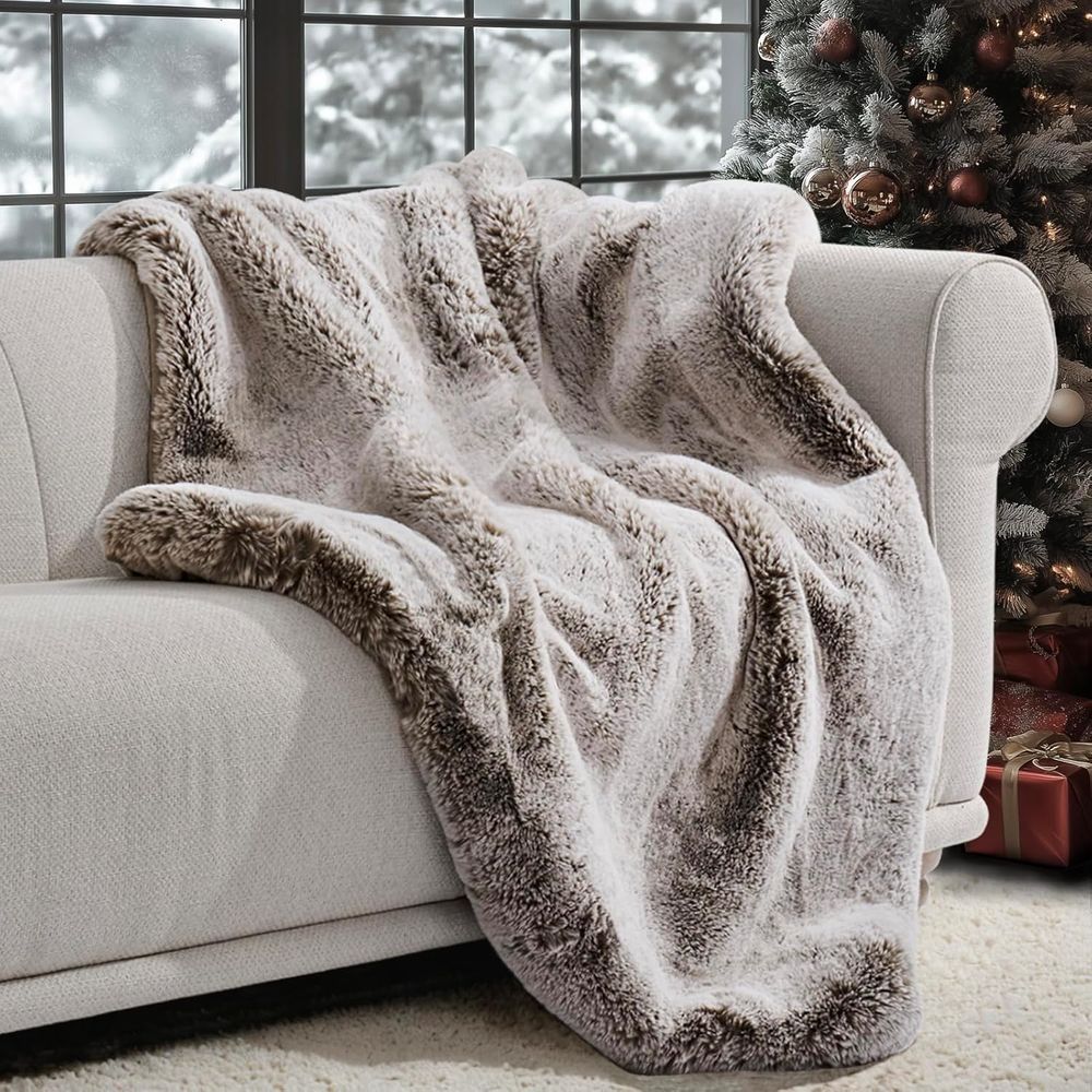 Cashmere Throw Blanket - Luxe zachte faux chinchilla bont deken