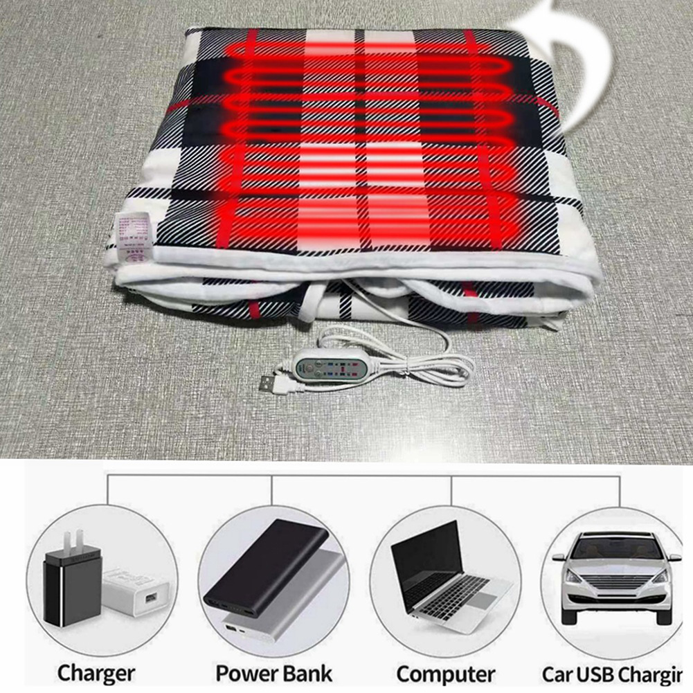 5V draagbare verwarming elektr - Cashmere Throw Blanket recensie en prijs