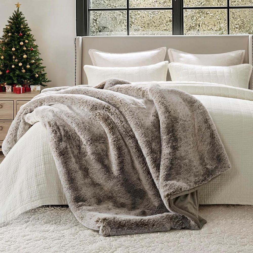 Luxe zachte faux chinchilla bo - Cashmere Throw Blanket recensie en prijs