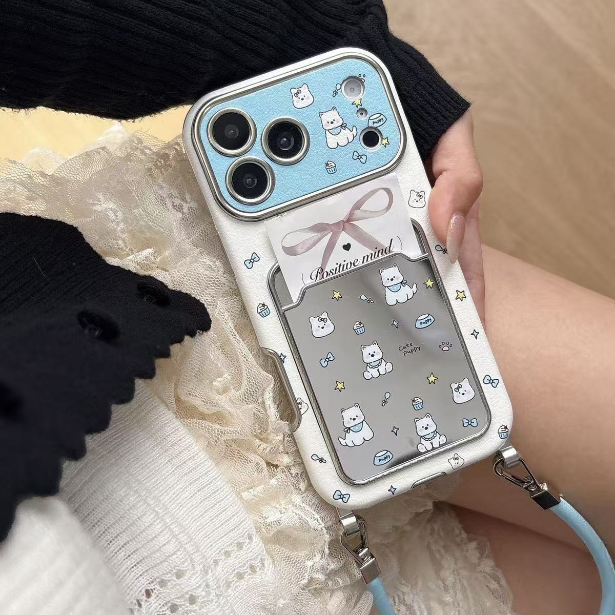 Schattige puppy spiegelkaart h - Leather Card Wallet recensie en prijs