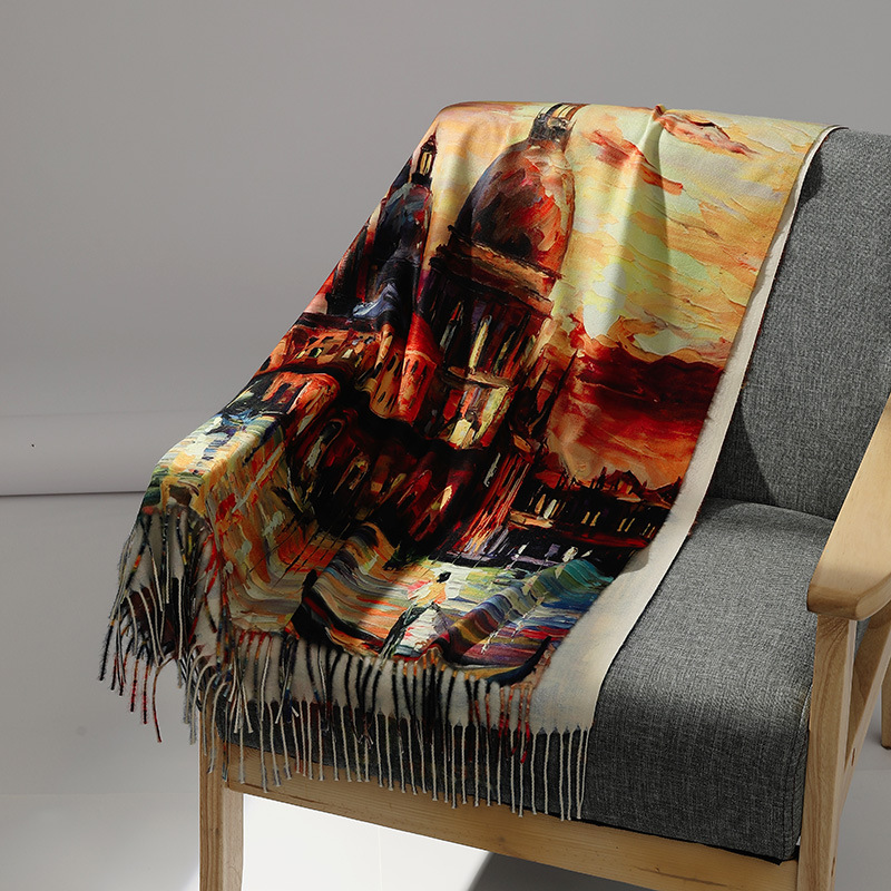 Luxe Merk Olieverfschilderij K - Cashmere Throw Blanket recensie en prijs